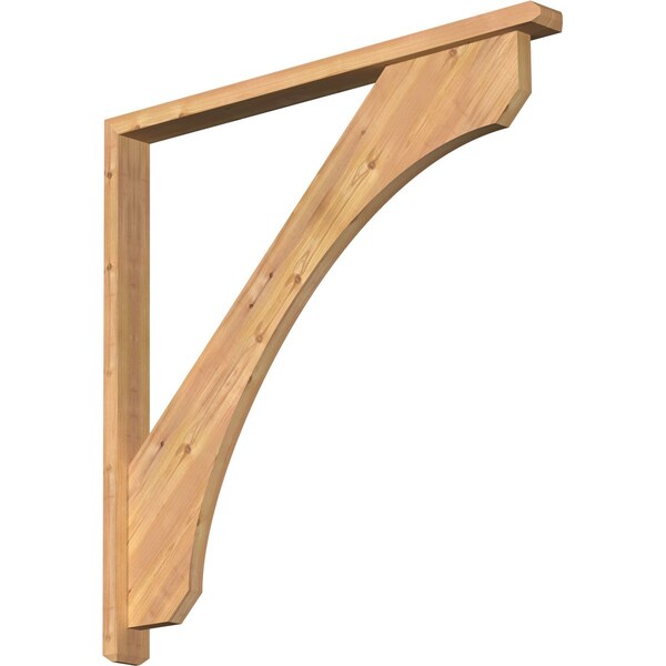 Ekena Millwork Legacy Craftsman Smooth Bracket w/ Offset Brace, Western Red Cedar, 3 1/2"W x 42"D x 42"H BKT0402X42X42LEC04SWR - main